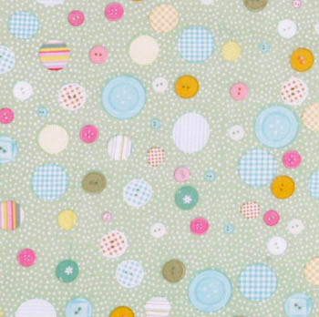 Lil Wonders by Springs - Assorted Buttons on Green